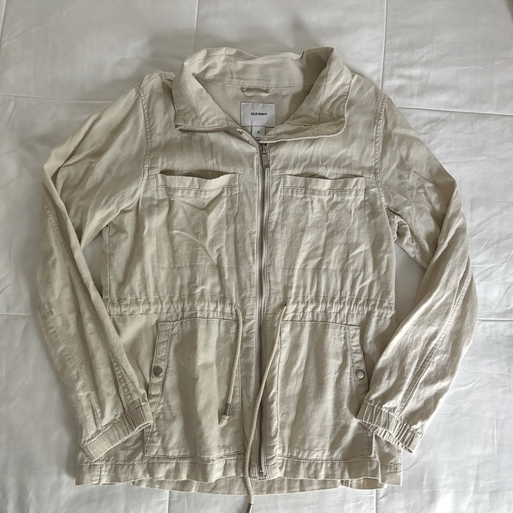 Women’s Linen Khaki light jacket size medium